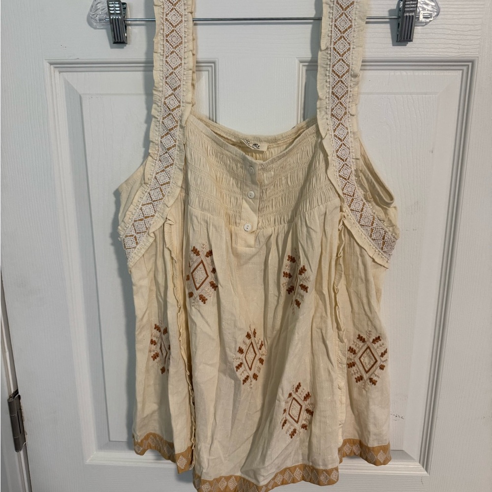 Miss me Embroidered tank top